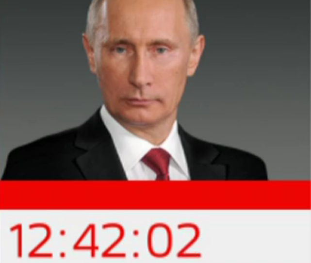 Russisk TV har startet en stor nedtellingsklokke - TV 2