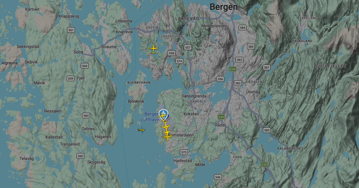 Drone observert på Flesland - påvirket flere fly - TV 2